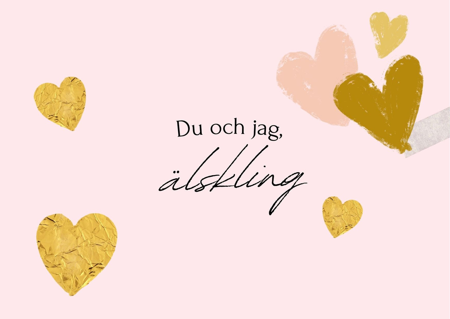 Alla Hjärtansdag kort - du och jag, älskling