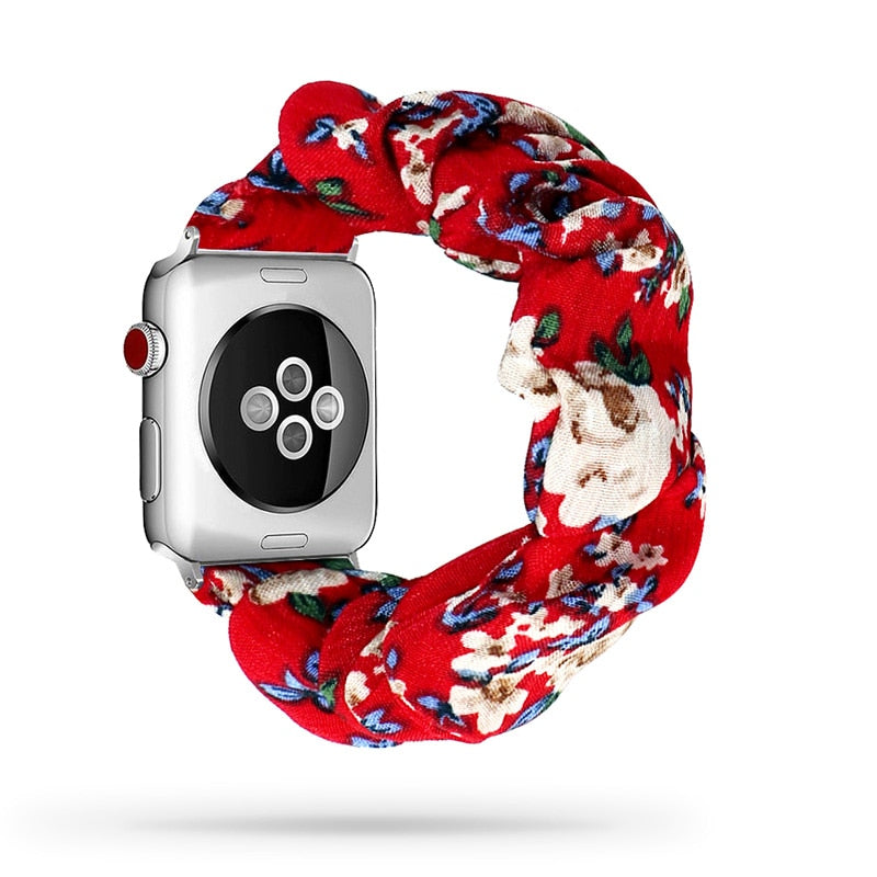 Armband scrunchie till Apple Watch 4, 5, SE, 6 och 7 (42 olika modeller)