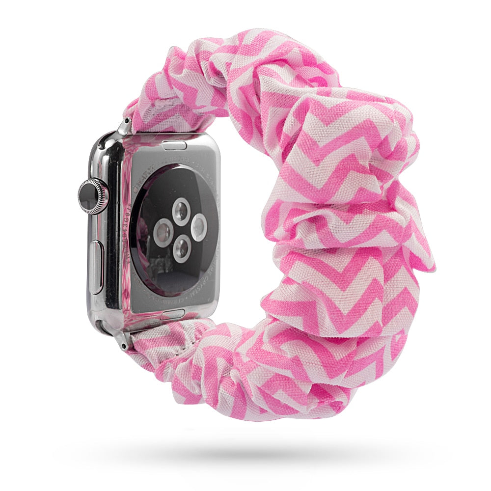 Armband scrunchie till Apple Watch 4, 5, SE, 6 och 7 (42 olika modeller)