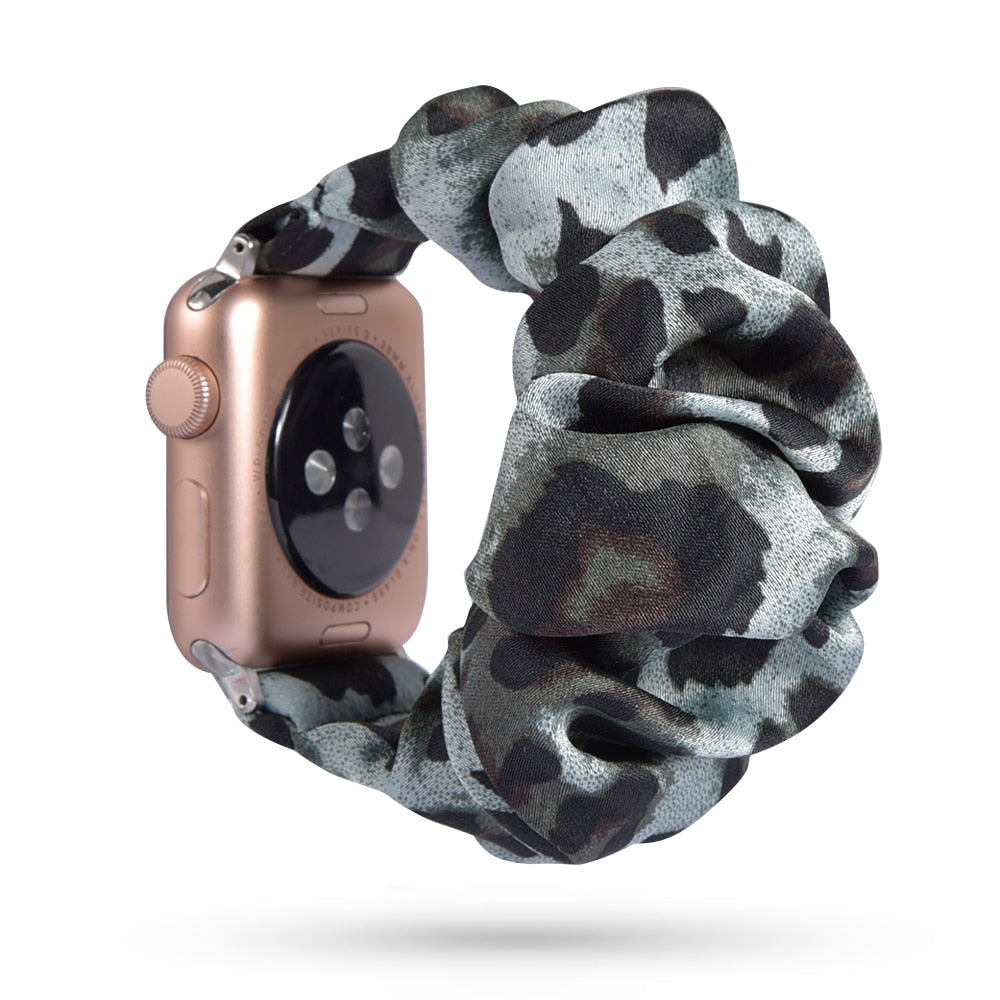 Armband scrunchie till Apple Watch 4, 5, SE, 6 och 7 (42 olika modeller)