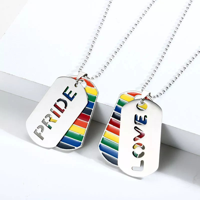 Halsband - pride, love, equality och regnbågsfärgat