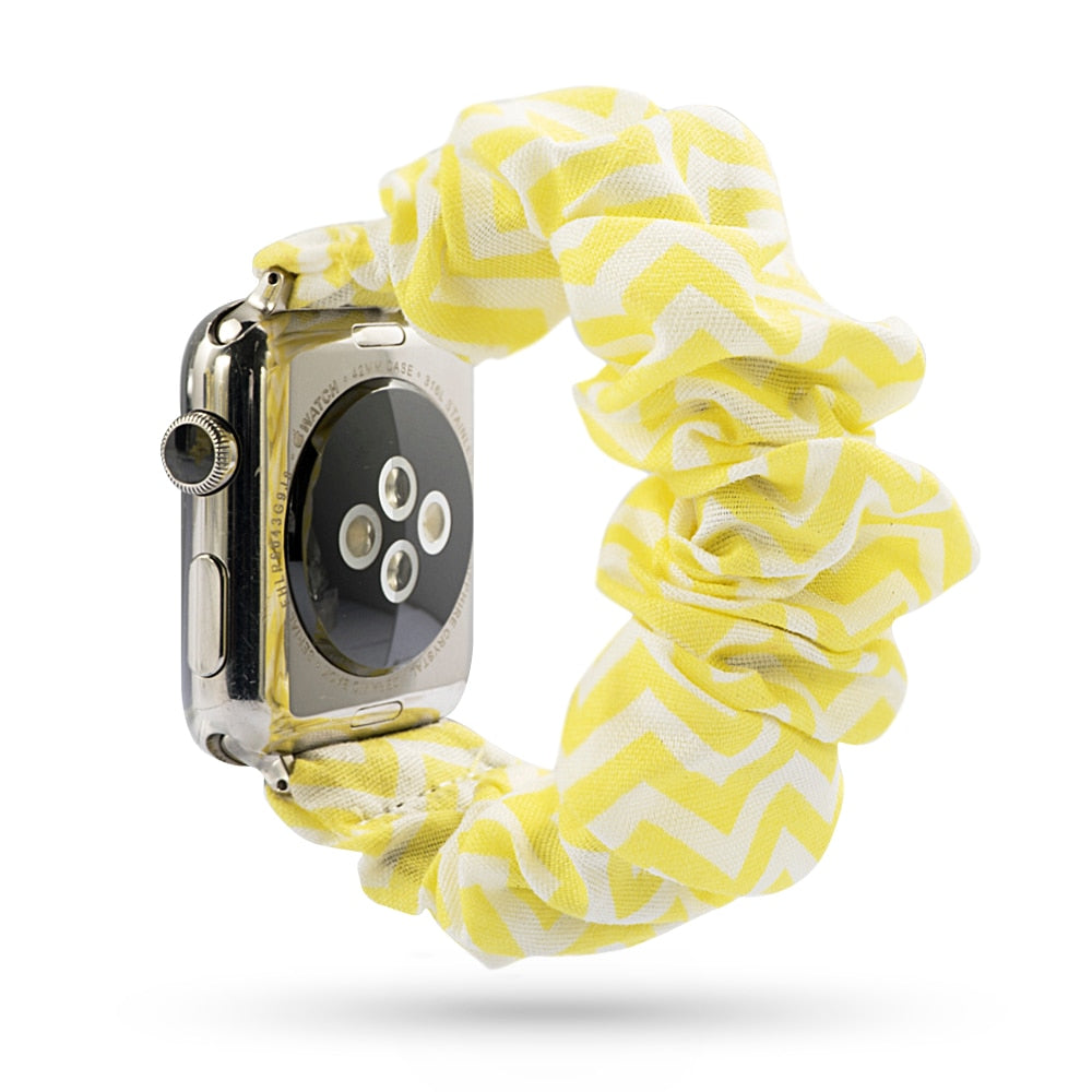 Armband scrunchie till Apple Watch 4, 5, SE, 6 och 7 (42 olika modeller)