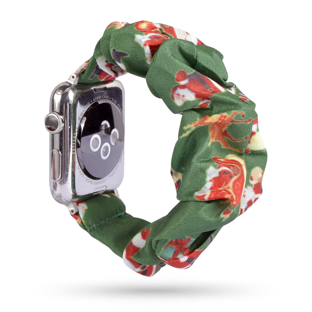 Armband scrunchie till Apple Watch 4, 5, SE, 6 och 7 (42 olika modeller)