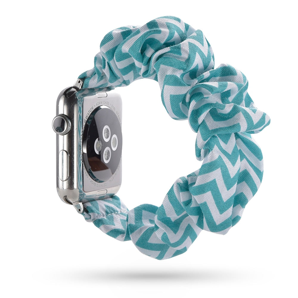 Armband scrunchie till Apple Watch 4, 5, SE, 6 och 7 (42 olika modeller)