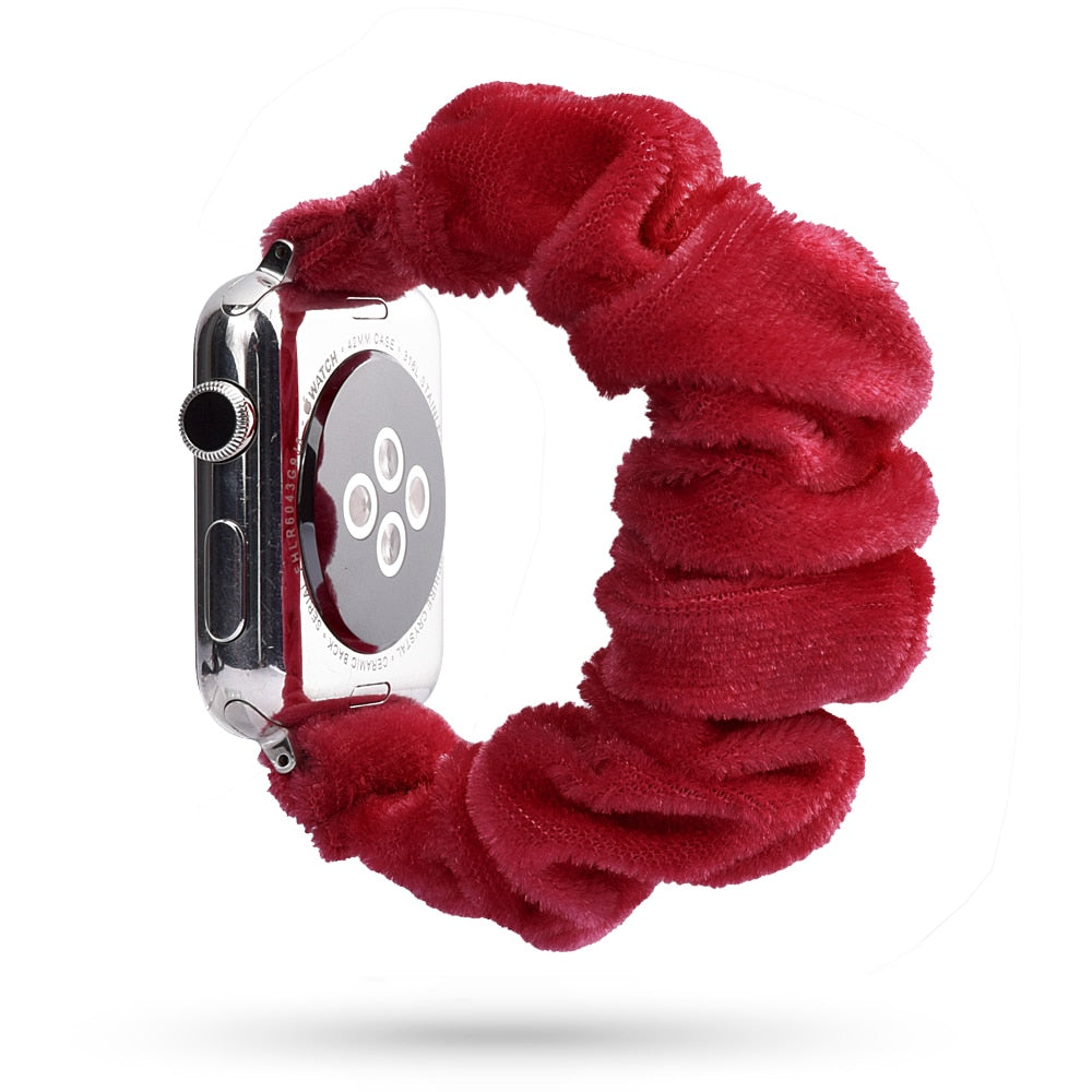 Armband scrunchie till Apple Watch 4, 5, SE, 6 och 7 (42 olika modeller)