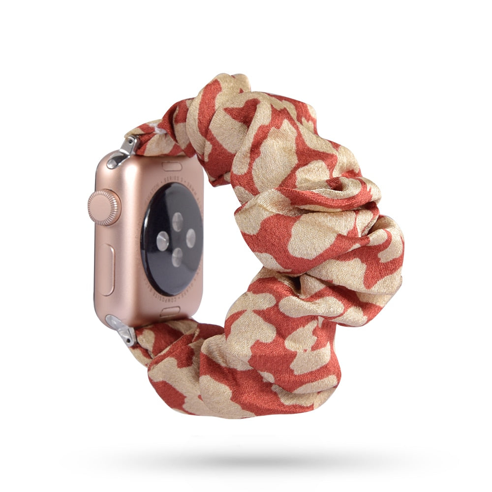 Armband scrunchie till Apple Watch 4, 5, SE, 6 och 7 (42 olika modeller)