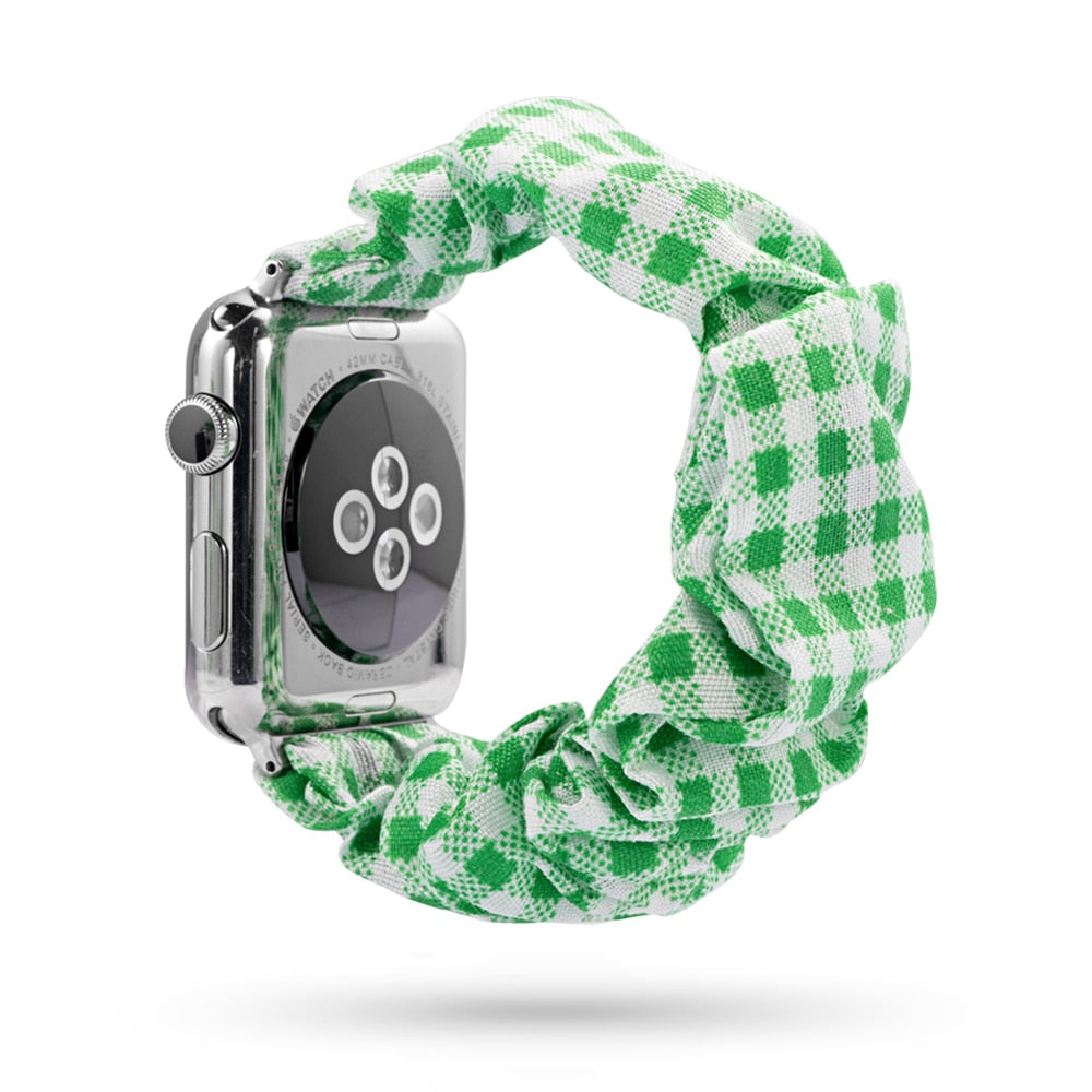 Armband scrunchie till Apple Watch 4, 5, SE, 6 och 7 (42 olika modeller)