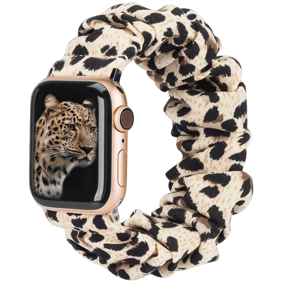 Armband scrunchie till Apple Watch 4, 5, SE, 6 och 7 (42 olika modeller)