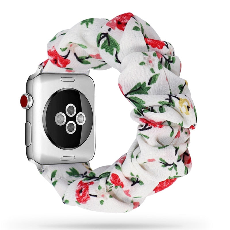 Armband scrunchie till Apple Watch 4, 5, SE, 6 och 7 (42 olika modeller)