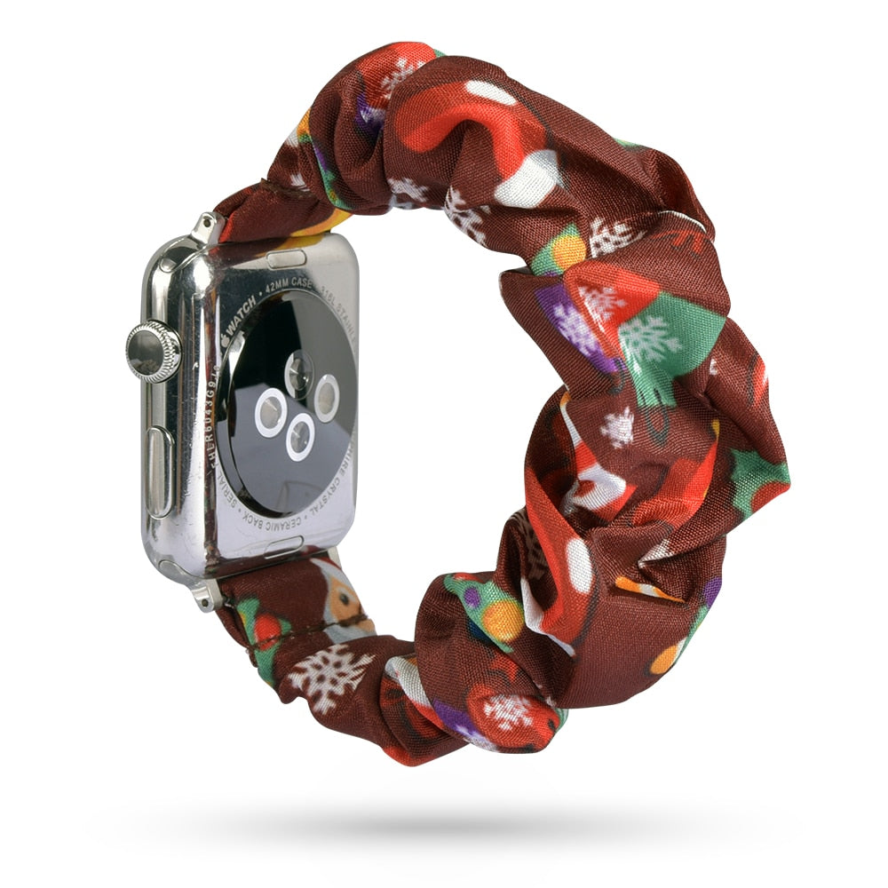 Armband scrunchie till Apple Watch 4, 5, SE, 6 och 7 (42 olika modeller)