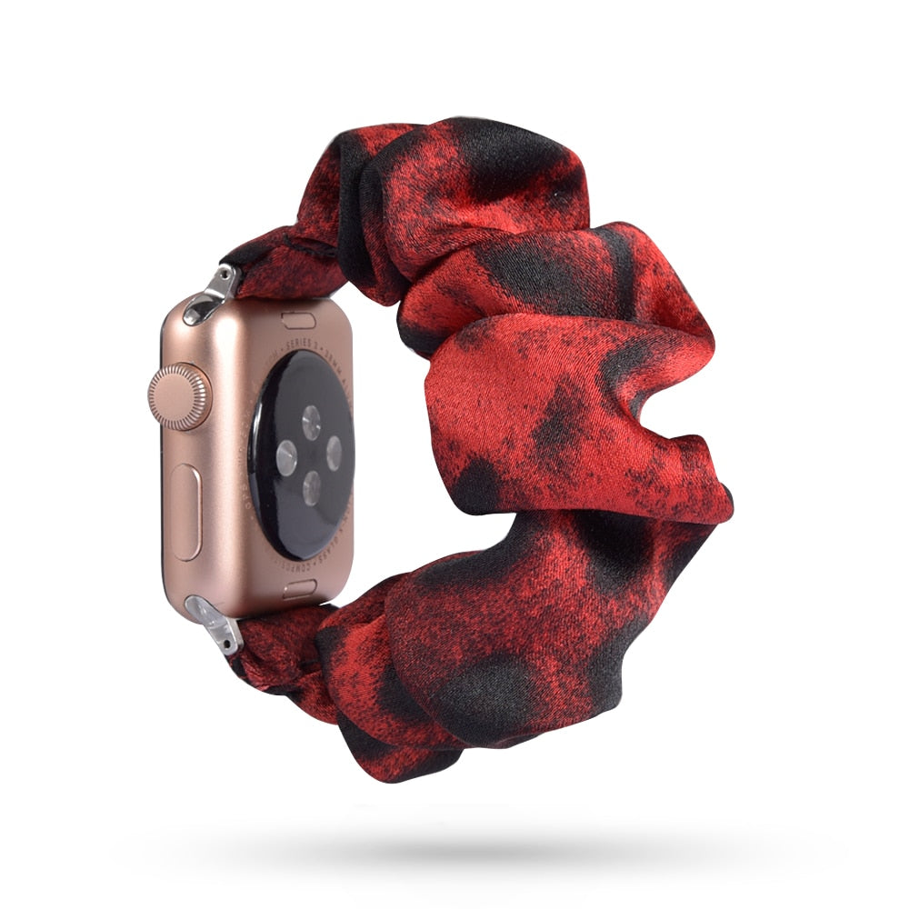 Armband scrunchie till Apple Watch 4, 5, SE, 6 och 7 (42 olika modeller)