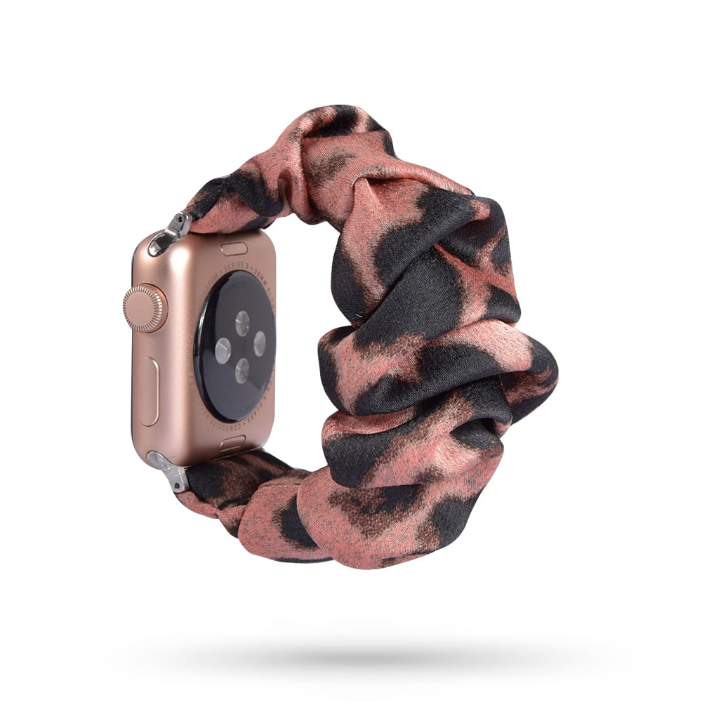 Armband scrunchie till Apple Watch 4, 5, SE, 6 och 7 (42 olika modeller)