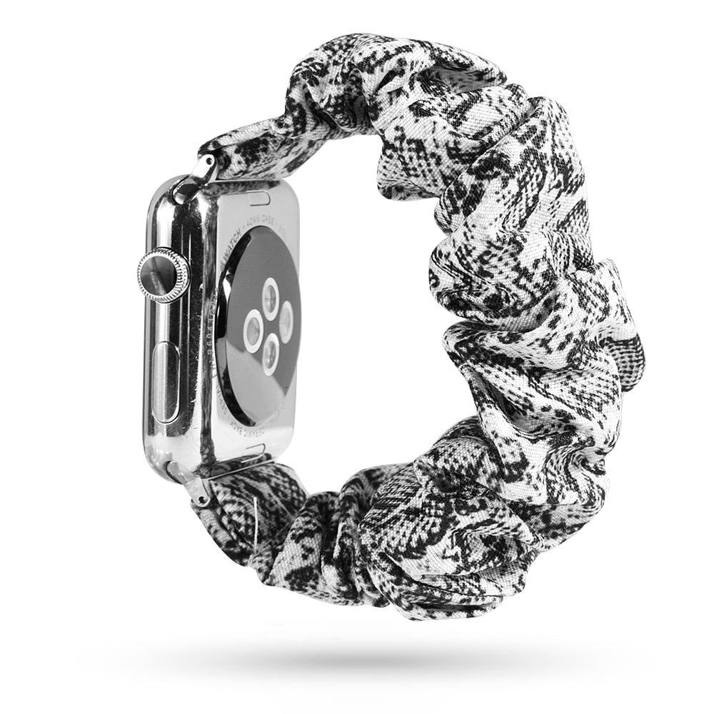 Armband scrunchie till Apple Watch 4, 5, SE, 6 och 7 (42 olika modeller)