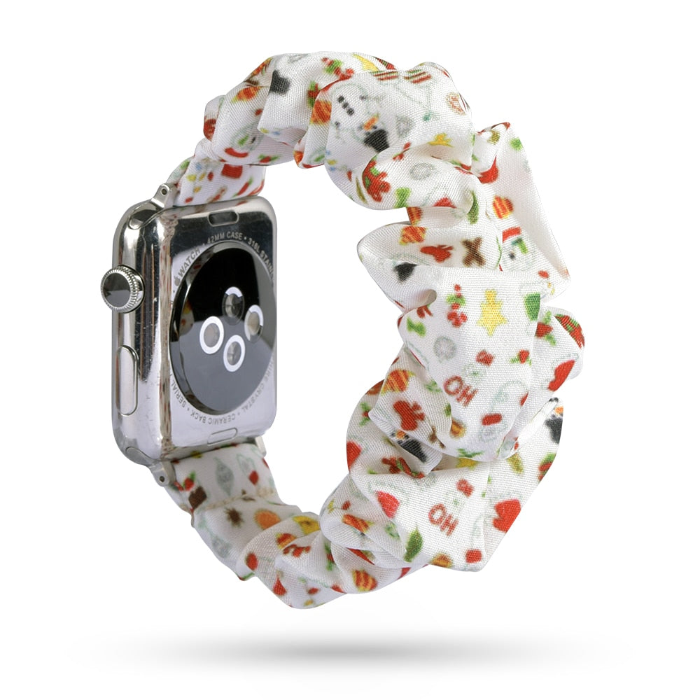 Armband scrunchie till Apple Watch 4, 5, SE, 6 och 7 (42 olika modeller)