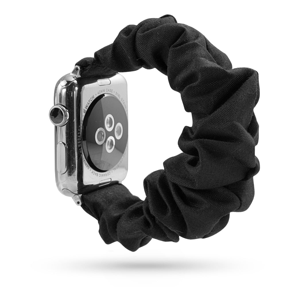 Armband scrunchie till Apple Watch 4, 5, SE, 6 och 7 (42 olika modeller)