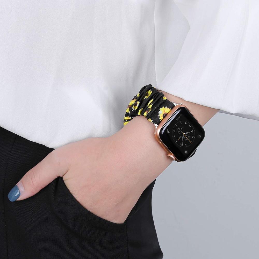 Armband scrunchie till Apple Watch 4, 5, SE, 6 och 7 (42 olika modeller)