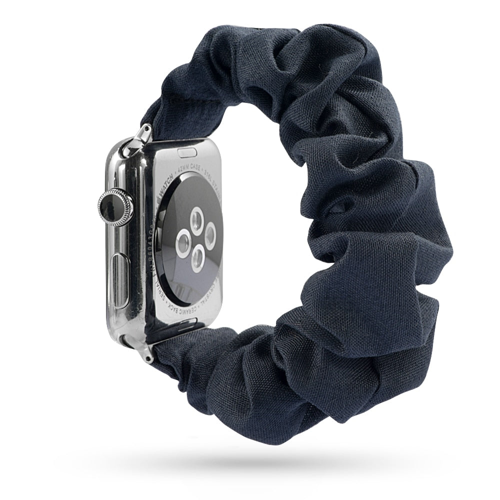 Armband scrunchie till Apple Watch 4, 5, SE, 6 och 7 (42 olika modeller)