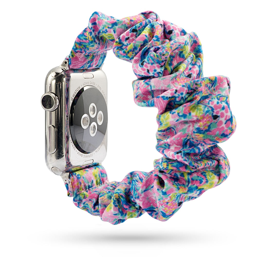 Armband scrunchie till Apple Watch 4, 5, SE, 6 och 7 (42 olika modeller)