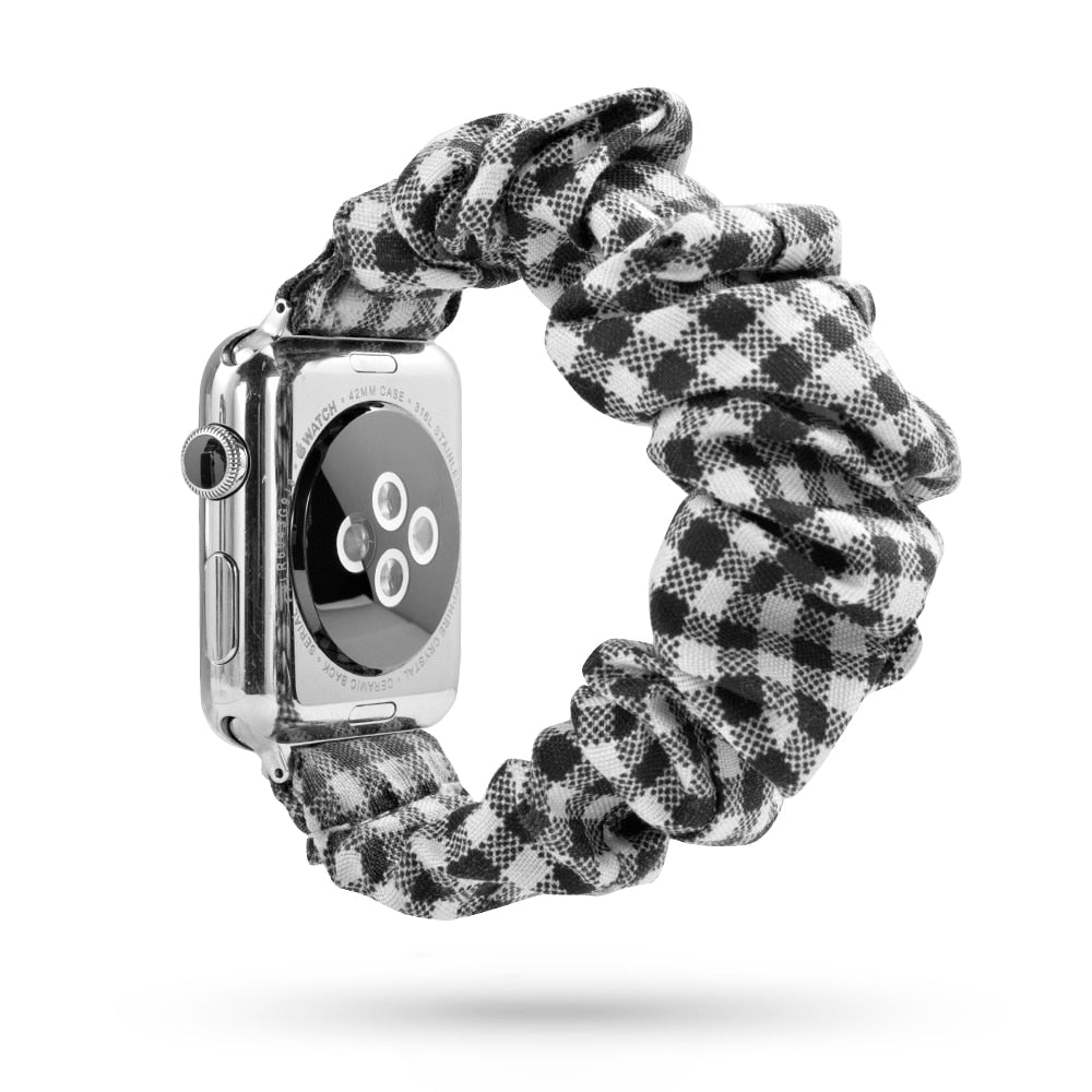 Armband scrunchie till Apple Watch 4, 5, SE, 6 och 7 (42 olika modeller)